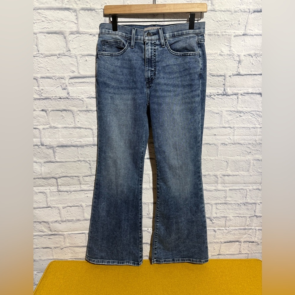 Joe’s Jeans High Rise Petite Flare Milo Jeans, Blue, Size 29